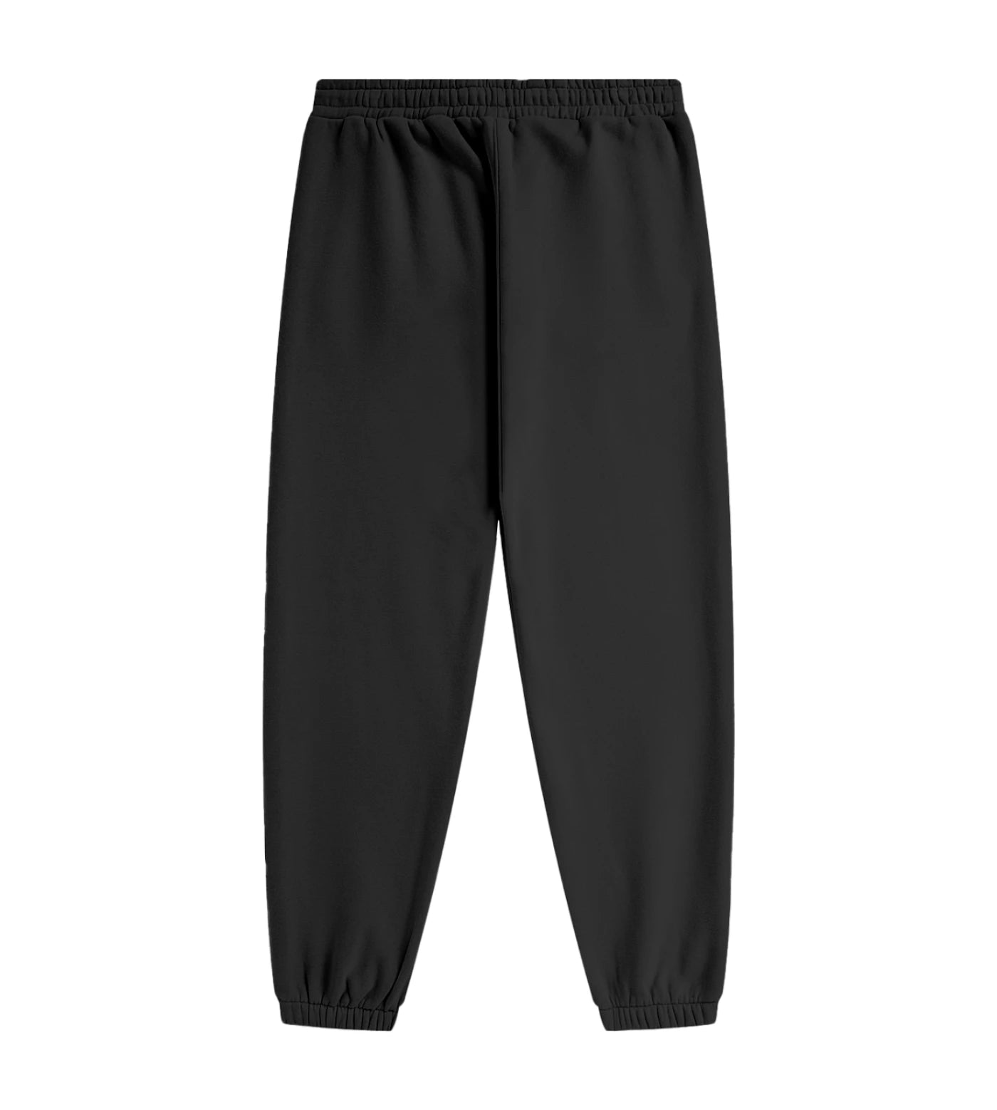 Black fleece joggers back. 