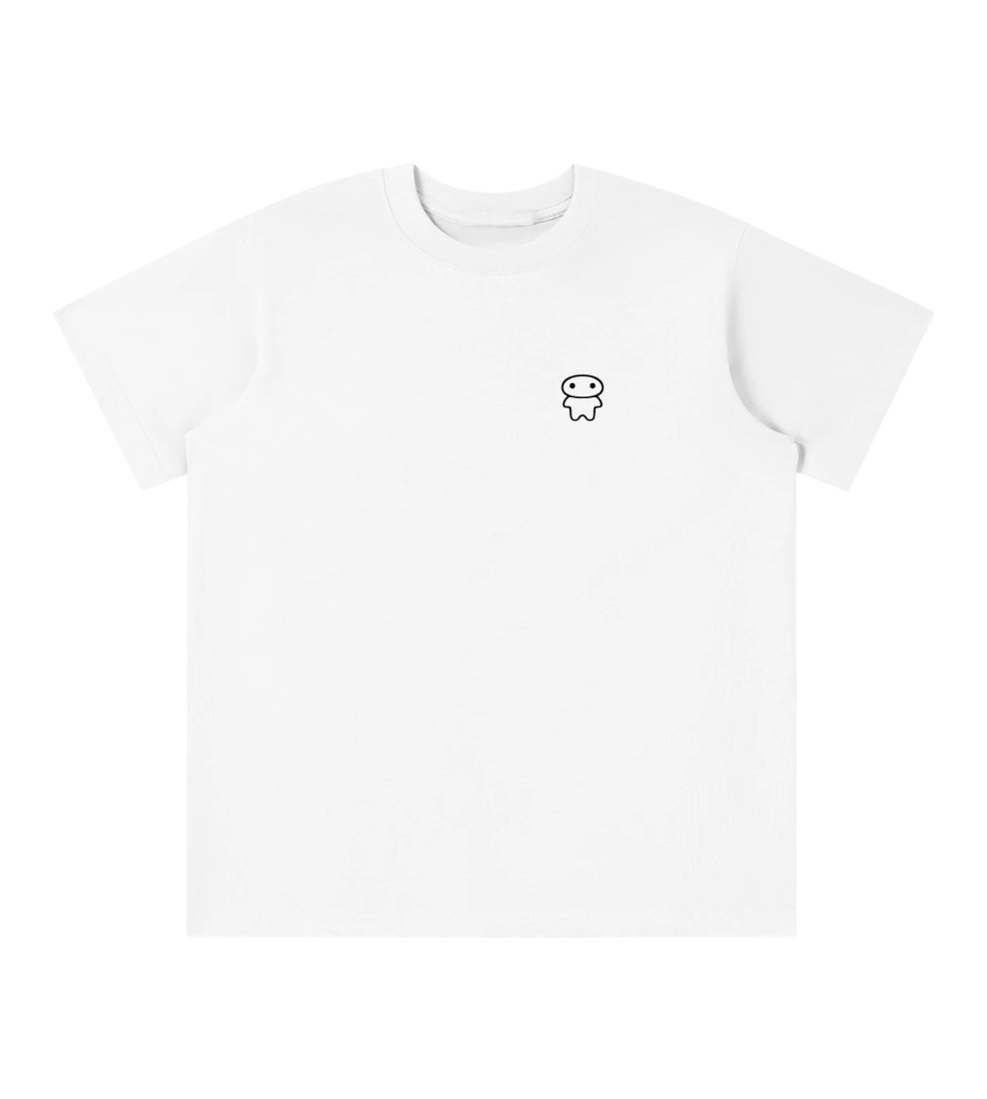 Youth white cotton T-shirt featuring a Lil Alien Bae chest graphic. 