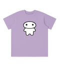 Youth lavender cotton T-shirt featuring a Lil Alien Bae graphic. 