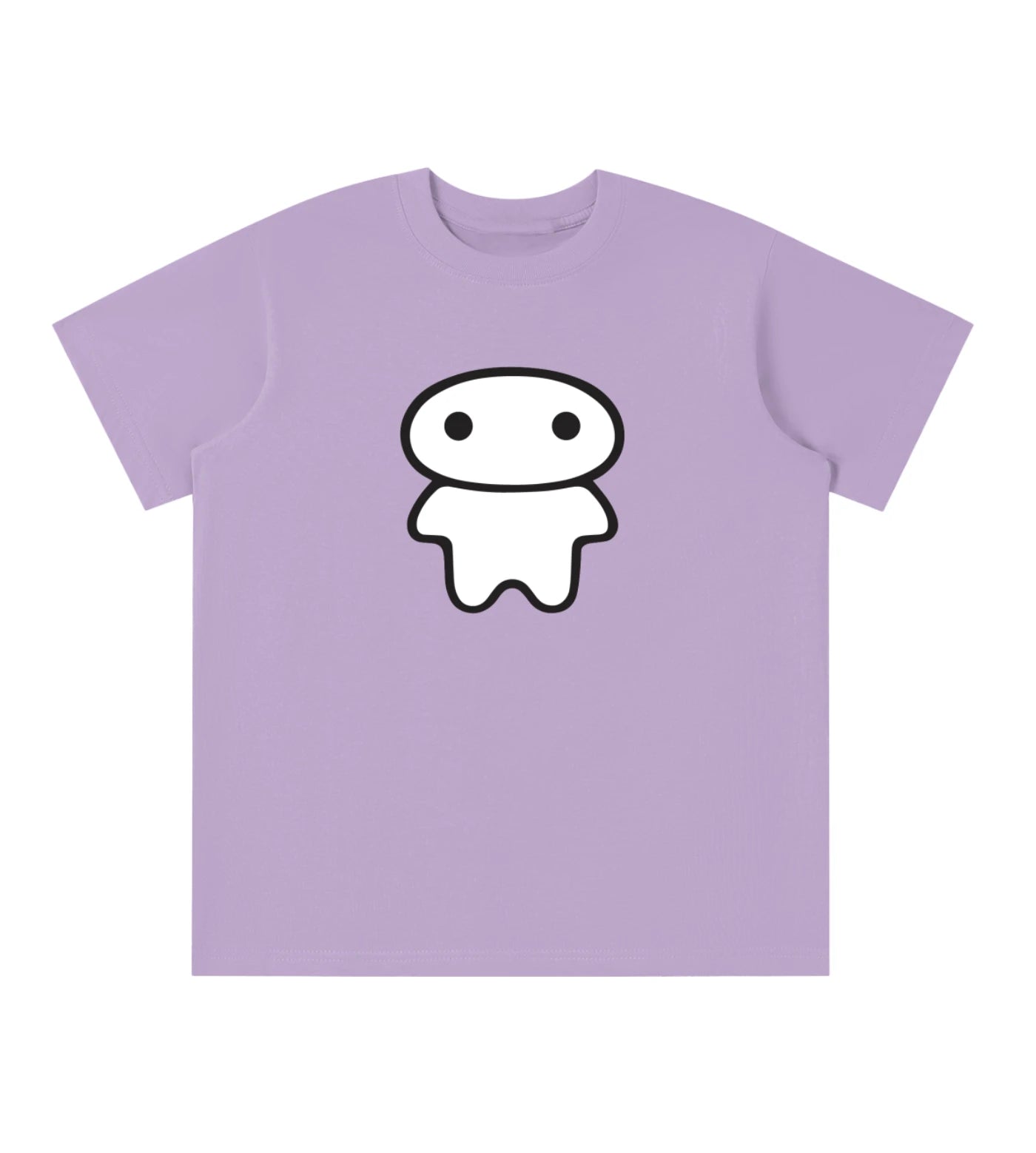 Youth lavender cotton T-shirt featuring a Lil Alien Bae graphic. 