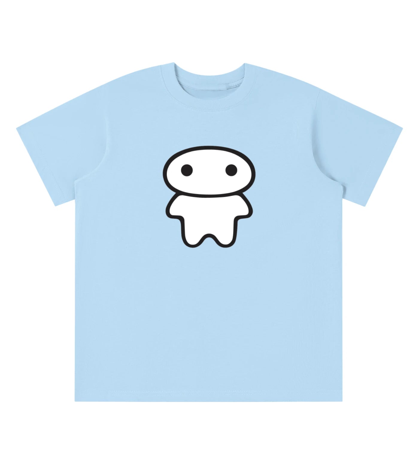 Youth light blue cotton T-shirt featuring a Lil Alien Bae graphic.  