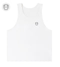 White loose fit wide arm tank top featuring a Lil Alien Bae chest graphic.  