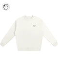 Off white heavyweight cotton sweatshirt featuring a small Lil Alien Bae chest graphic. 