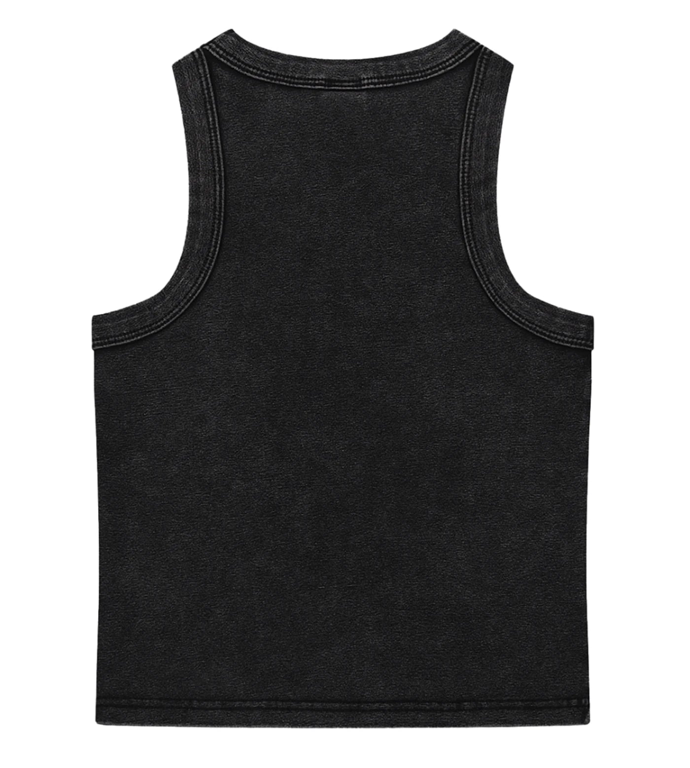 Black snow washed crop top.