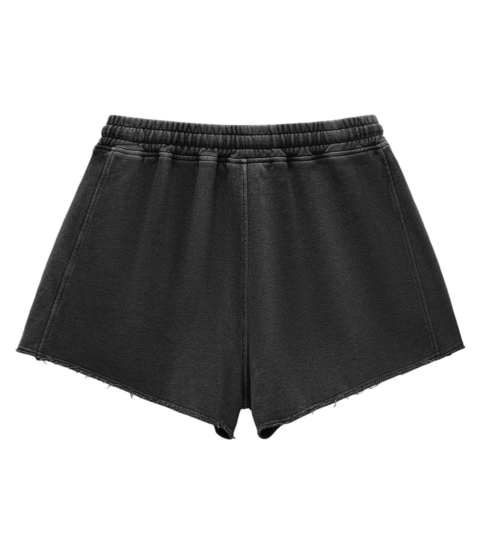 Black shorts on a white background