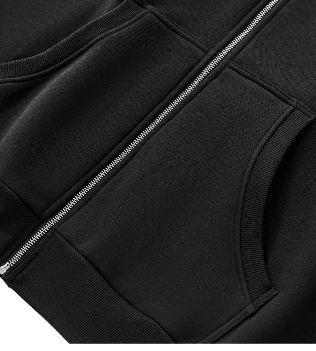 antisocial bae — Minimal Kawaii Black Oversized Fleece Hoodie (Full Length Zipper) - lil alien bae